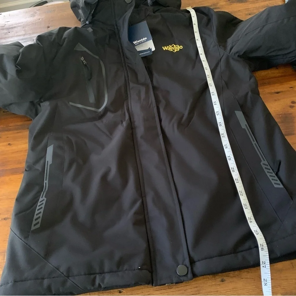 Wantdo Waterproof Ski Jacket Windproof Snow Warm Hooded Coat Sz M